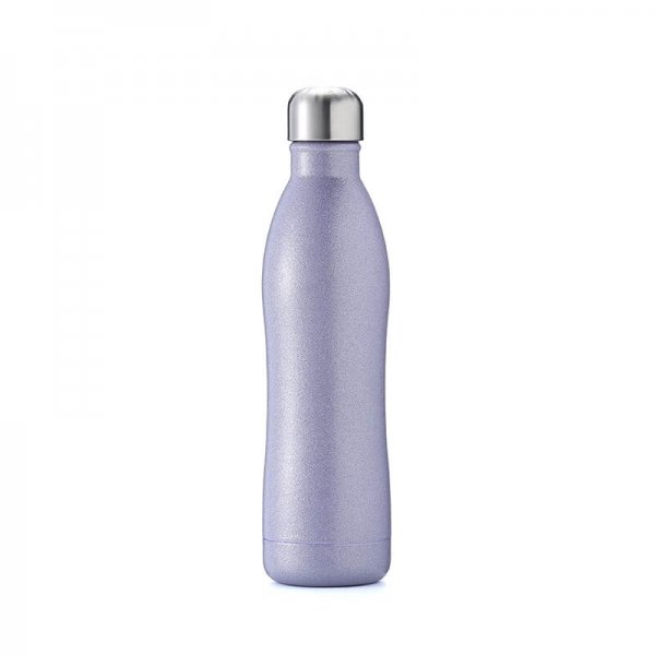 blue metal water bottle