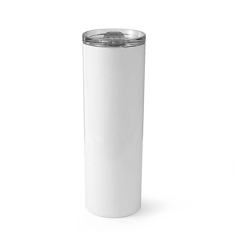 Ice Shaker 20oz Skinny Steel Tumbler - White