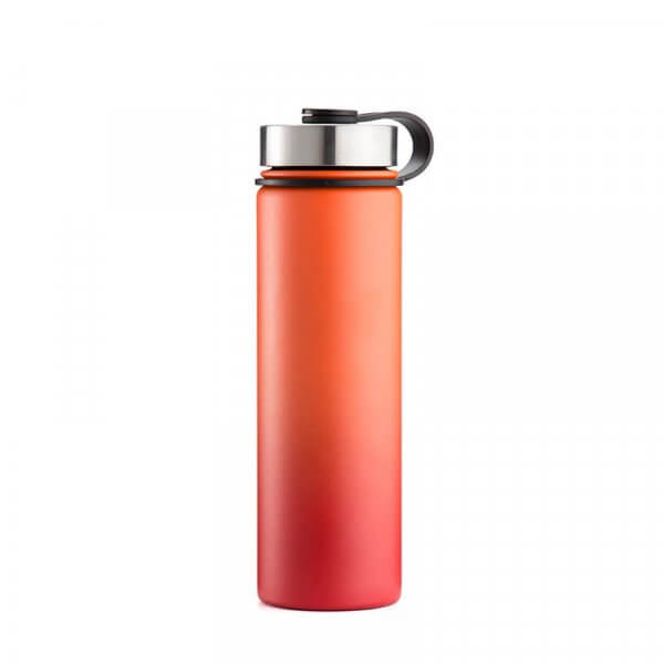 orange stainless steel water bottle